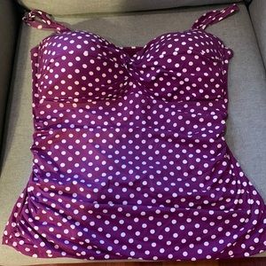 Polka dot bathing suit top